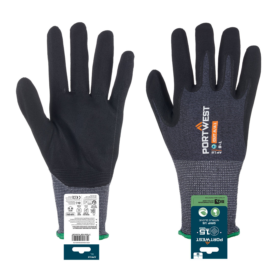 Mănuși de protecție din nitril Portwest SG Grip 15 (APR12)