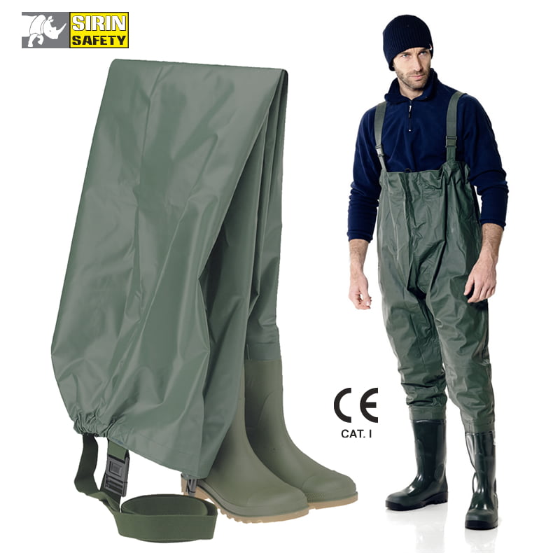 Cizme Sirin PVC sold cu pieptar WADERS S5 SRC
