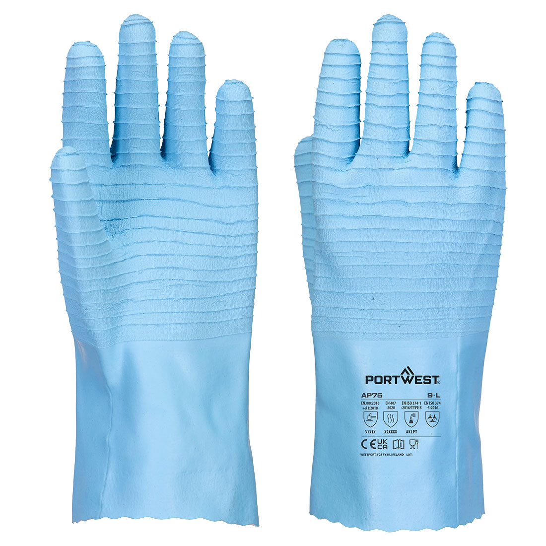 Mănuși Portwest chimice din latex, tip B, pentru industria alimentară (AP75)