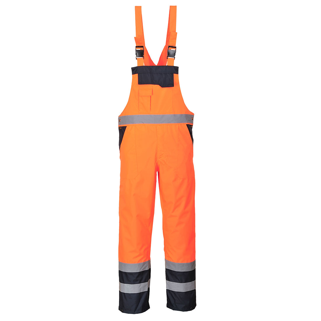Salopetă cu pieptar Hi-Vis Portwest Contrast, căptușită, Clasa 2 (S489)