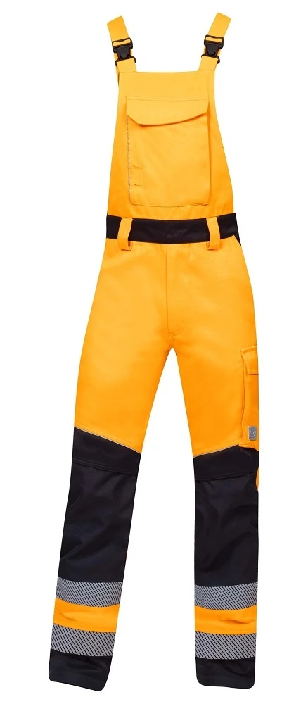 Pantaloni de lucru cu pieptar reflectorizanți ARDON®SIGNAL+ portocaliu-negru