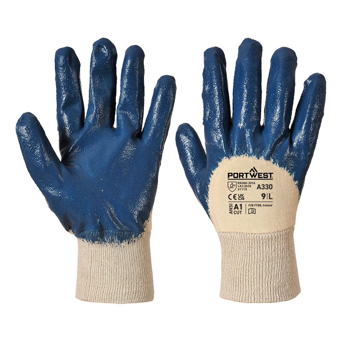 Mănuși Nitrile Knitwrist ușoare Portwest (A330)