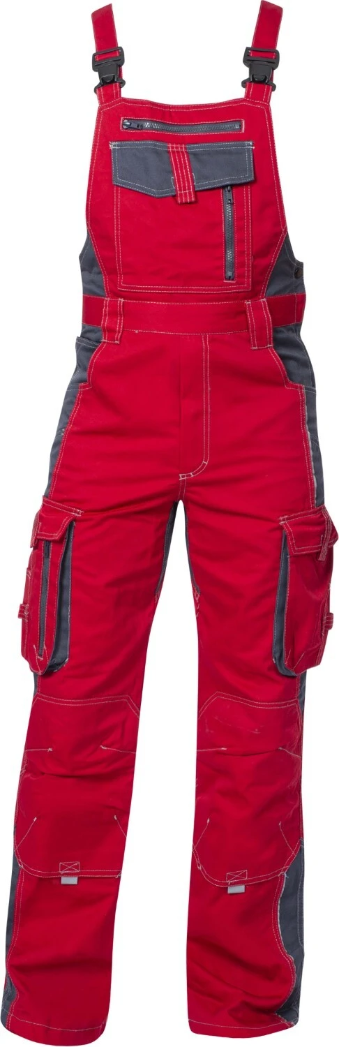 Pantaloni cu pieptar ARDON®VISION lungiți roșu