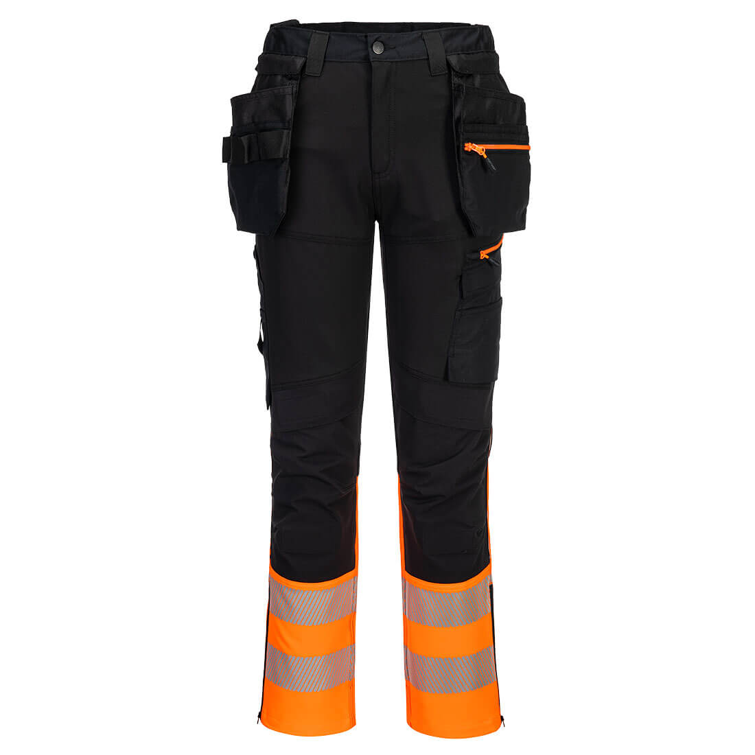 Pantaloni de lucru Portwest DX4 Hi-Vis Craft, clasa 1, cu buzunar holster detașabil (DX457)
