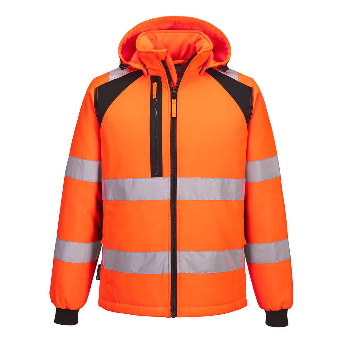 Geacă softshell căptușită cu vizibilitate ridicată Portwest WX2, clasa 3 (CD809)