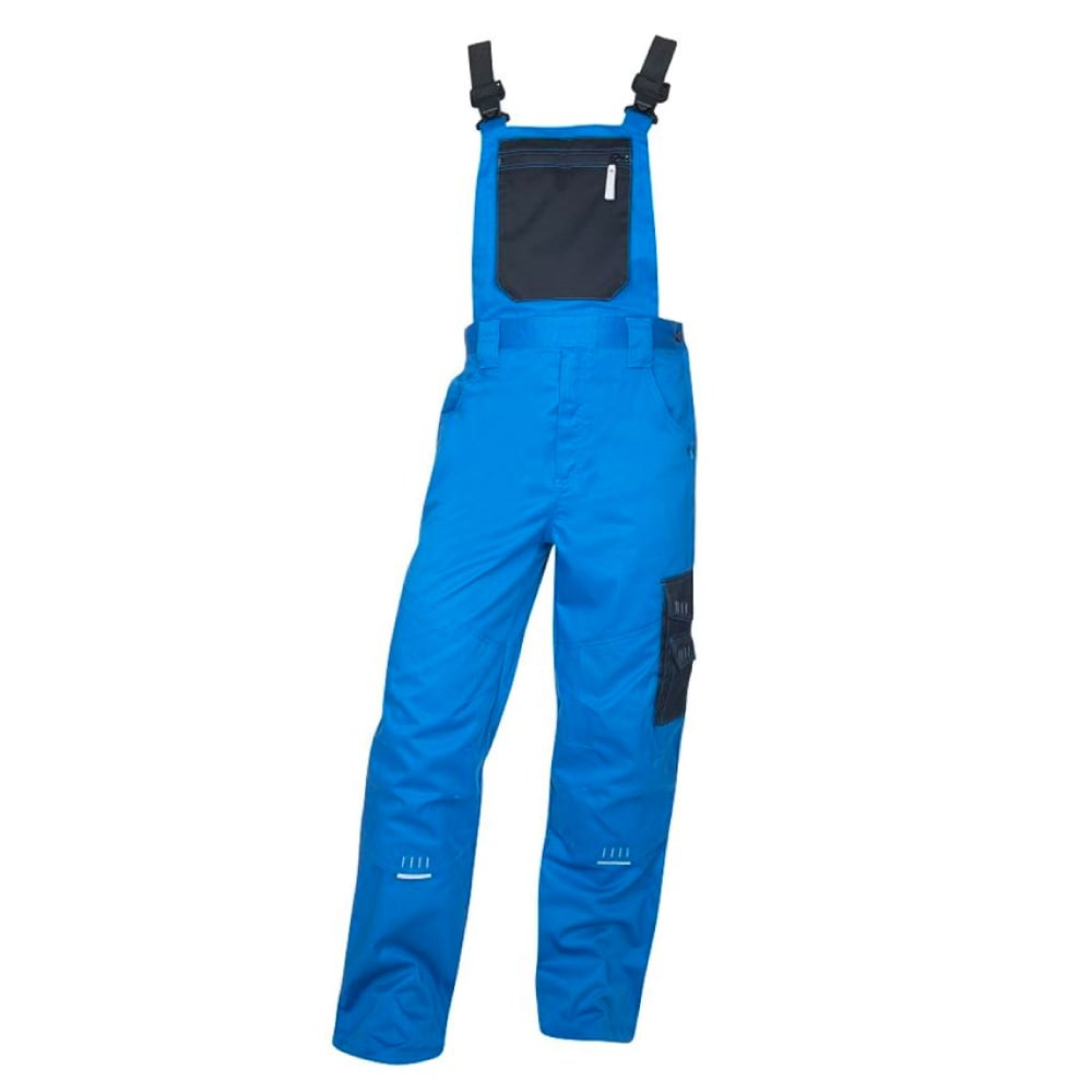 Pantaloni de lucru cu pieptar 4TECH - albastru/negru