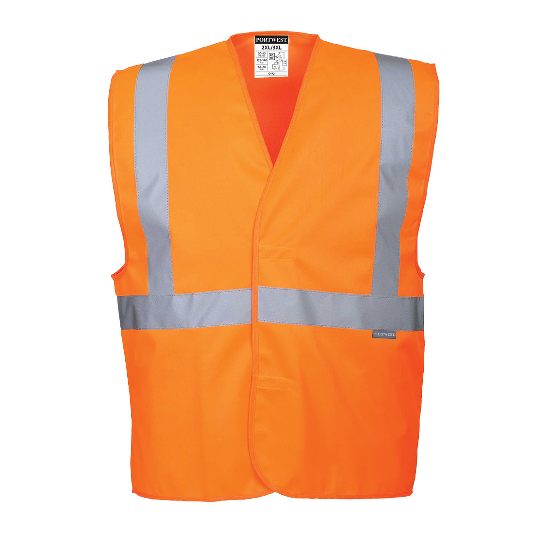 Vestă cu bretele și bandă Hi-Vis Portwest EN ISO 20471 Clasa 2 (C472)