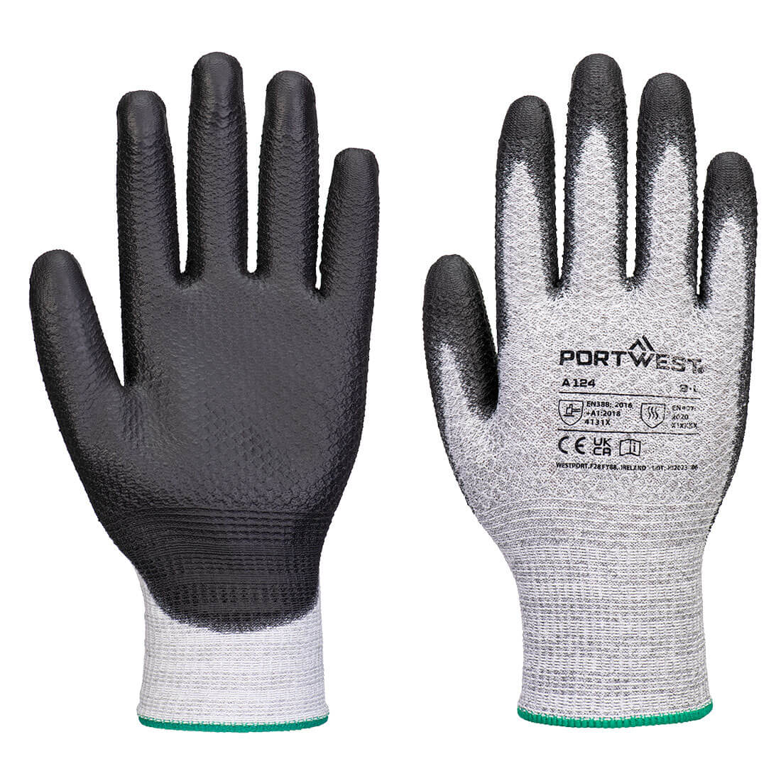 Mănuși cu tricot romb PU Grip 13 Portwest, pachet 12 perechi (A124)