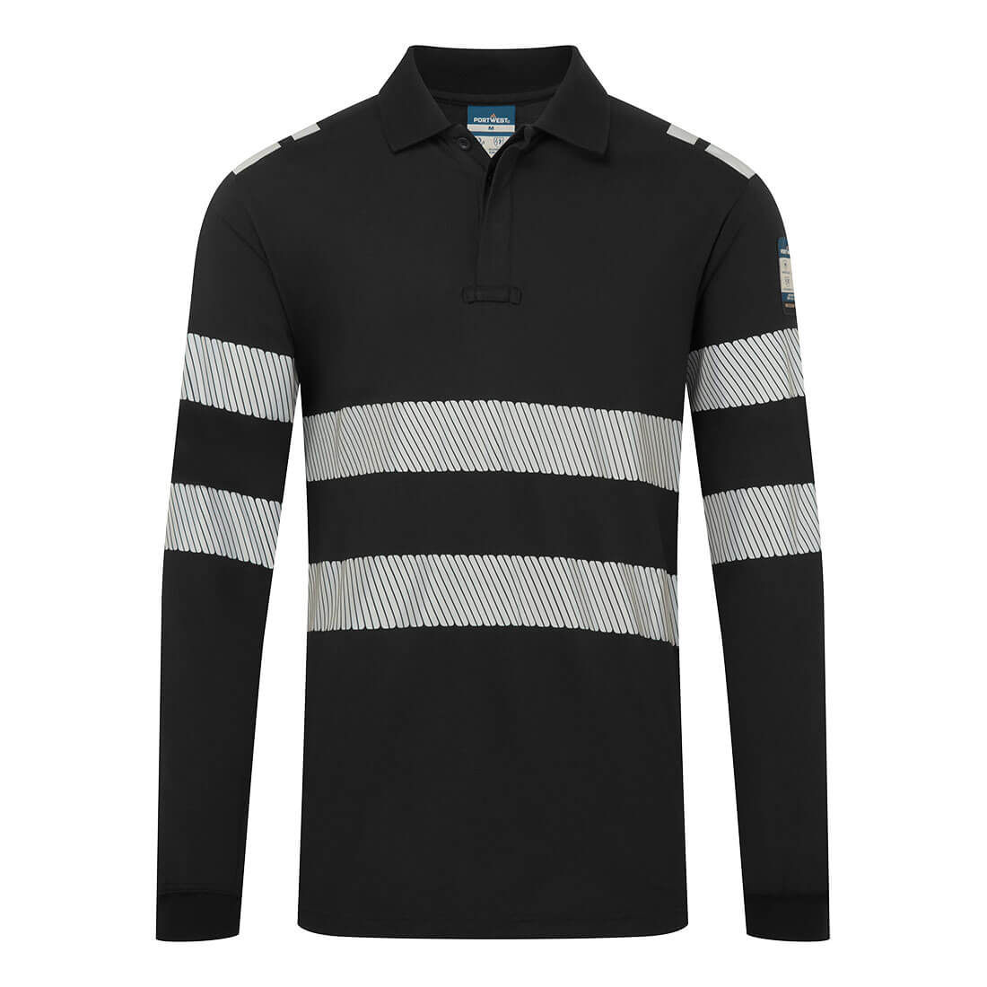Tricou polo ignifug Portwest PW3 Modaflame, mânecă lungă (FR733)