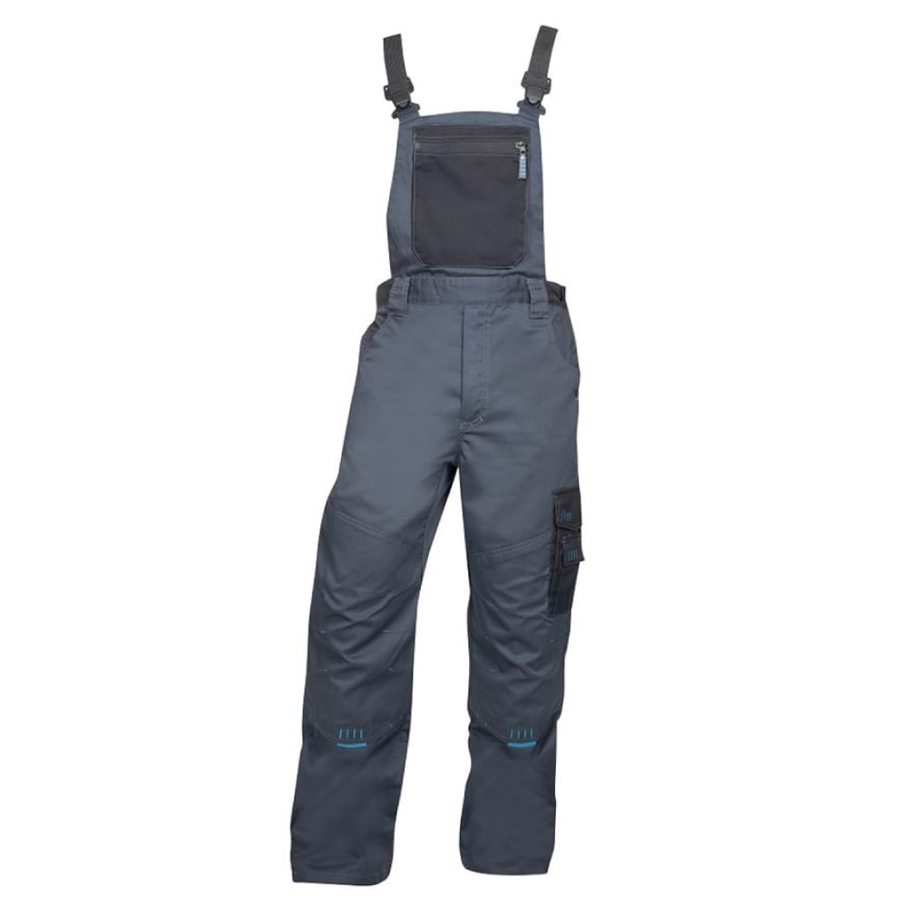 Pantaloni de lucru cu pieptar 4TECH - asfalt/negru
