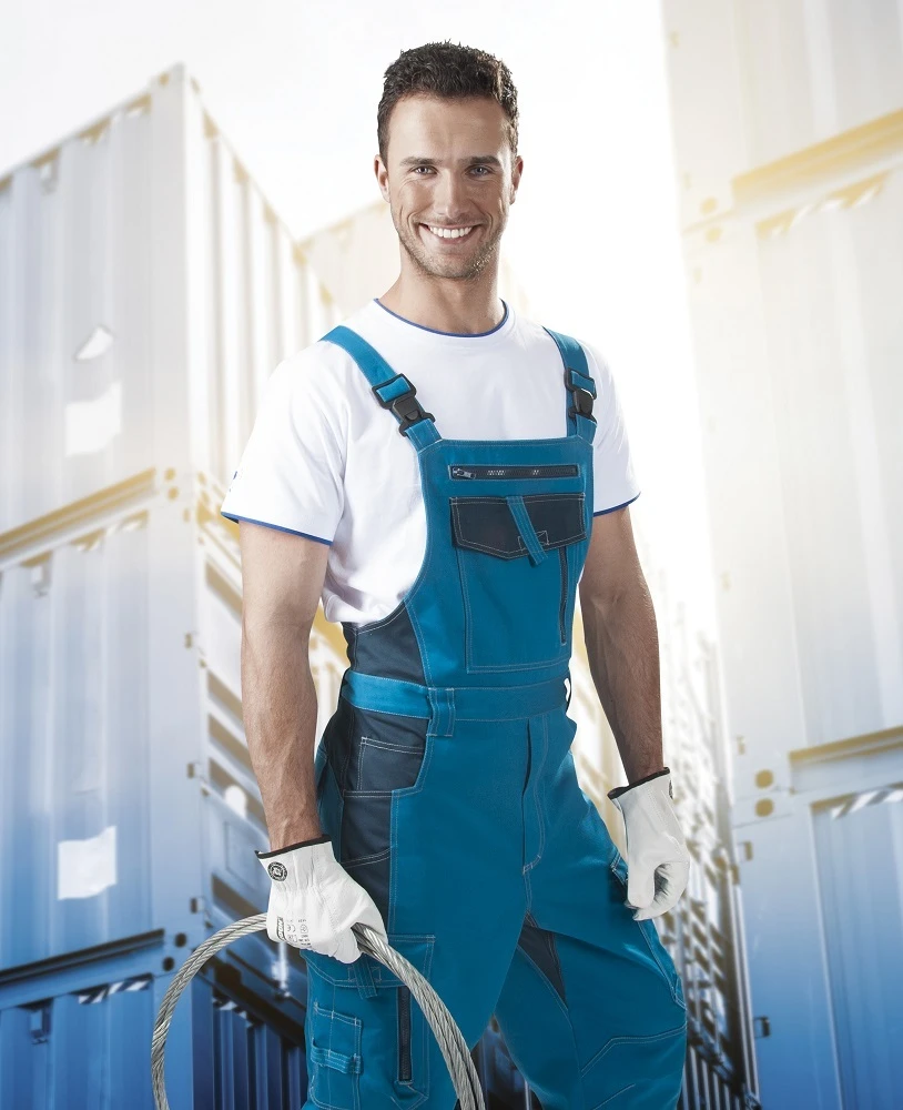 Pantaloni cu pieptar ARDON®VISION scurtati albastru