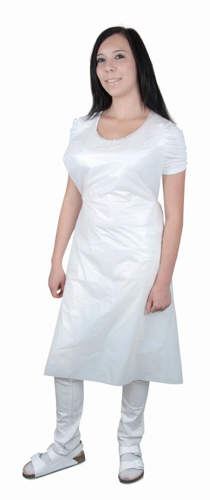 Șorț de unică folosință ARDON®LAURA, PE, alb (100 buc)