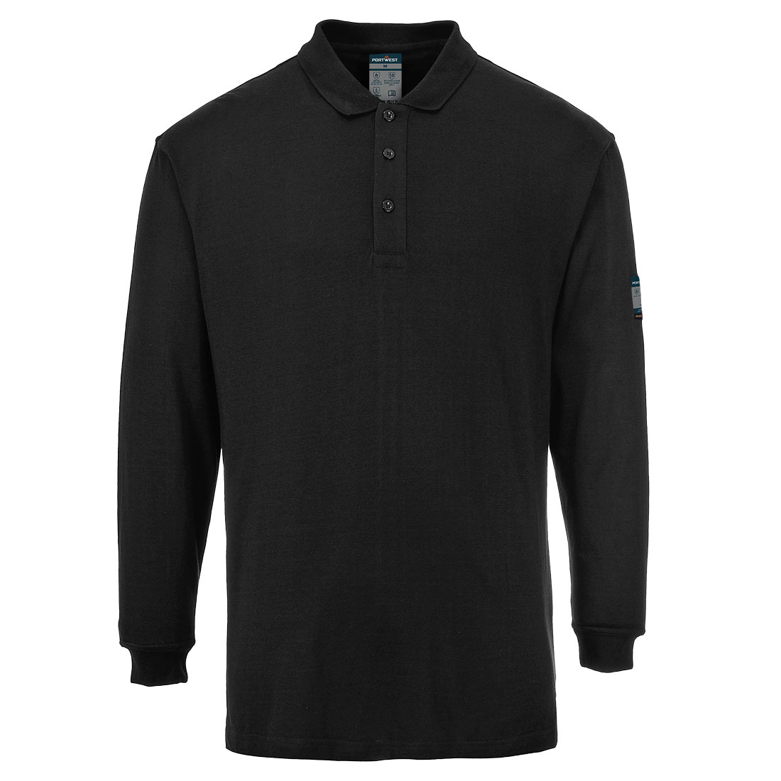 Tricou polo ignifug cu mânecă lungă Portwest Modaflame, antistatic (FR10)
