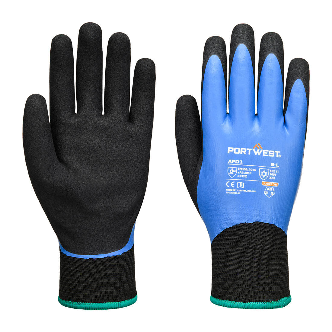 Mănuși de protecție la frig Portwest Termo Pro, cu dublă impregnare de latex (AP01)