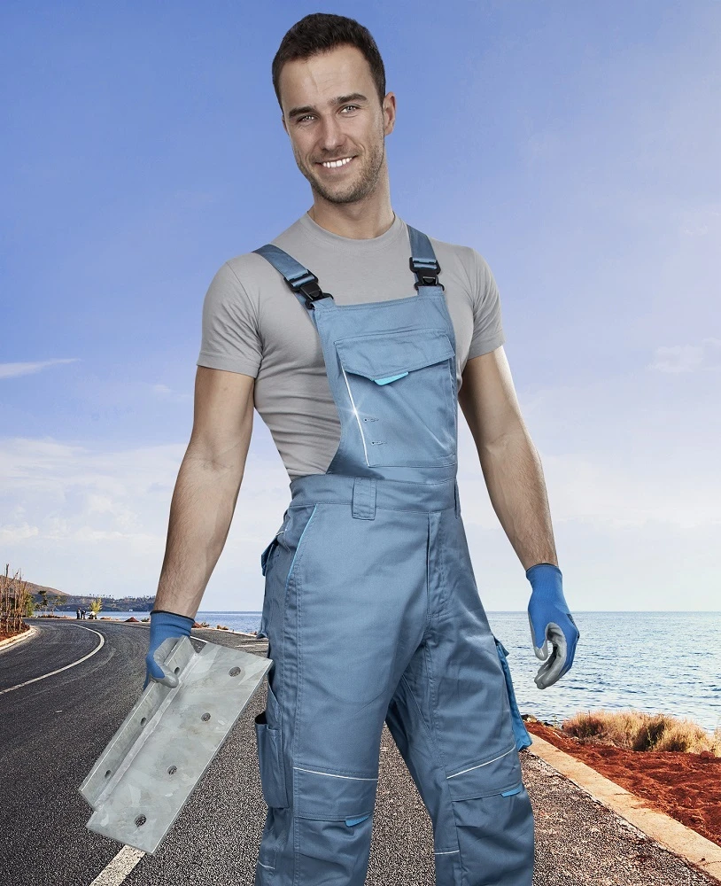 Pantaloni cu pieptar ARDON®SUMMER scurtati gri
