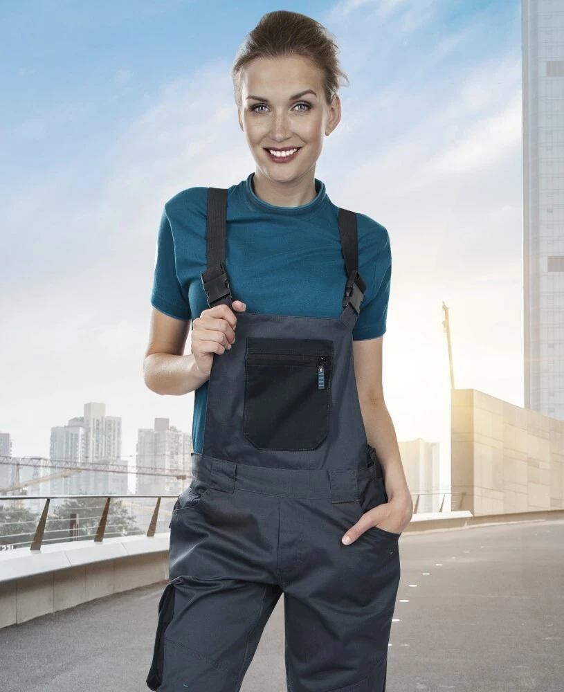 Pantaloni cu pieptar ARDON®4TECH gri pentru femei