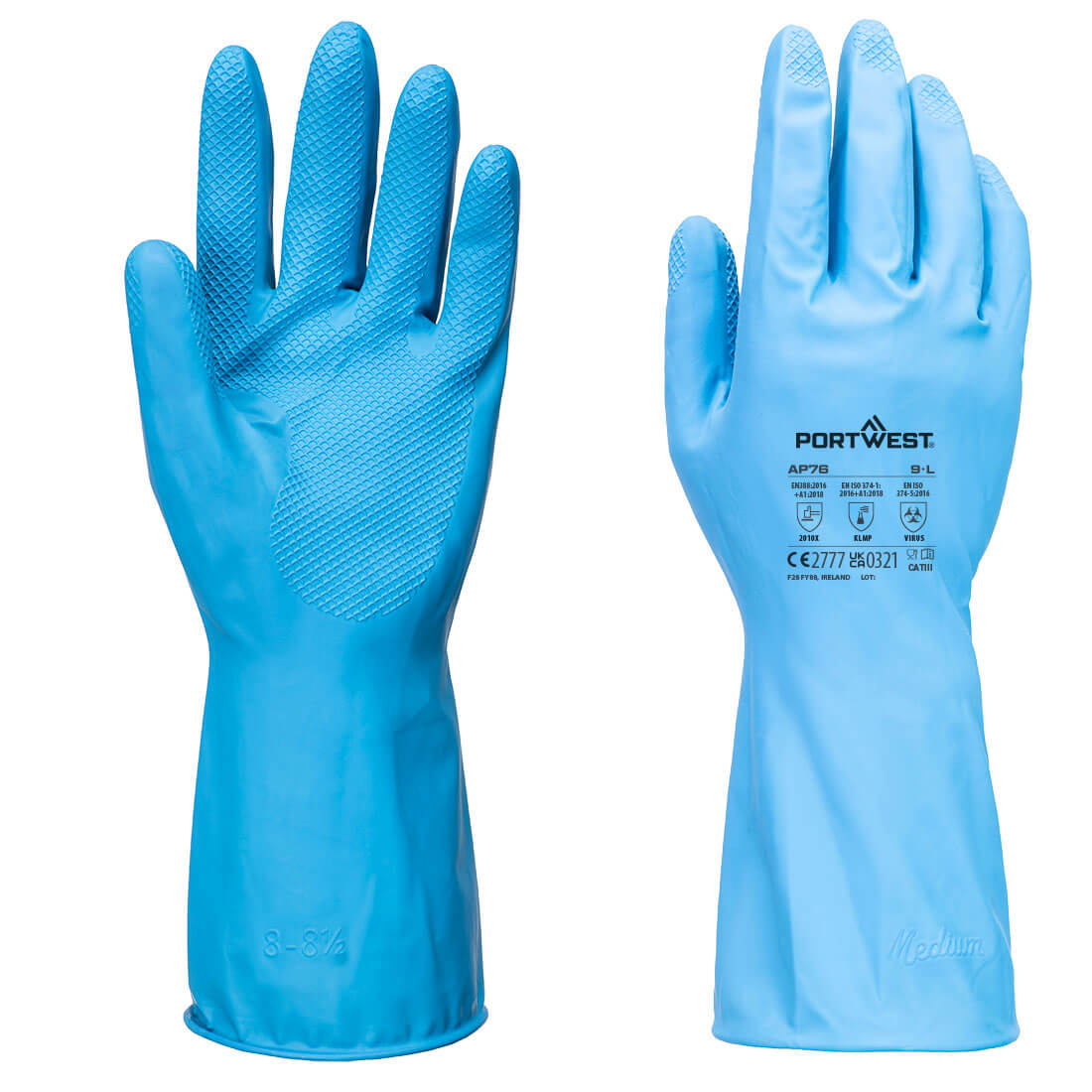 Mănuși de protecție chimică Portwest FD Chemical B Latex, pachet de 12 (AP76)