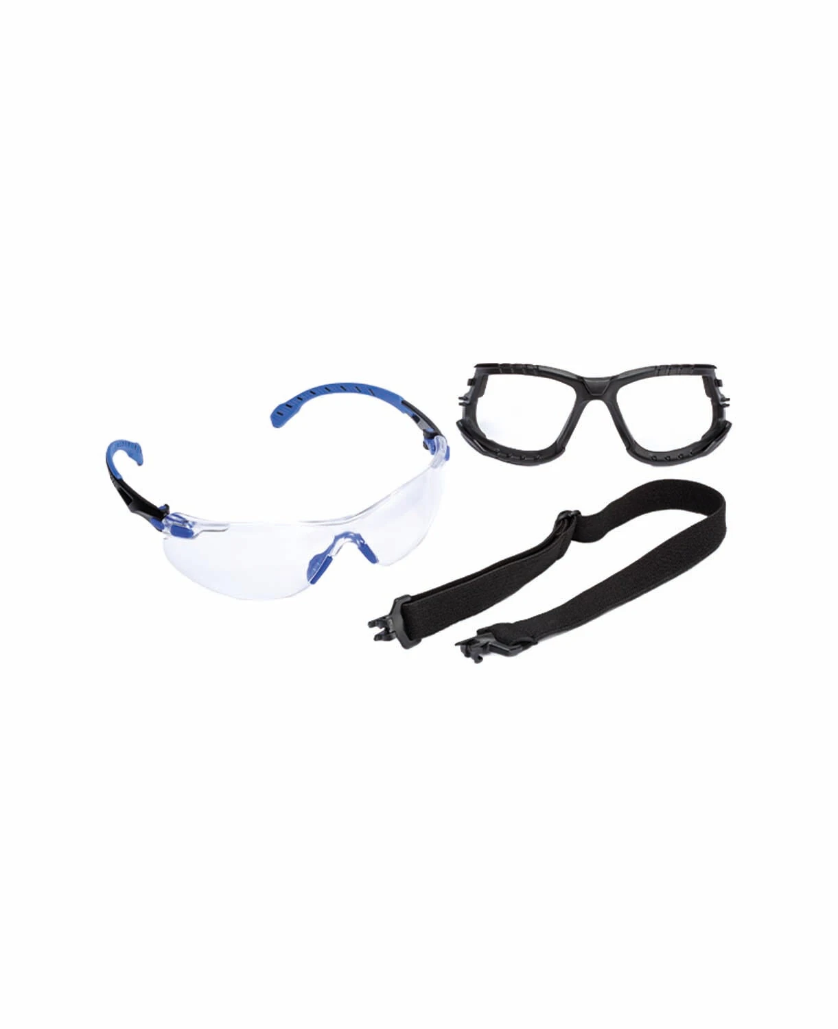 Ochelari de protecție 3M™ S1101SGAFKT-EU Solus Scotchgard Kit (albastru-negru) – ochelari, inserție, bandă