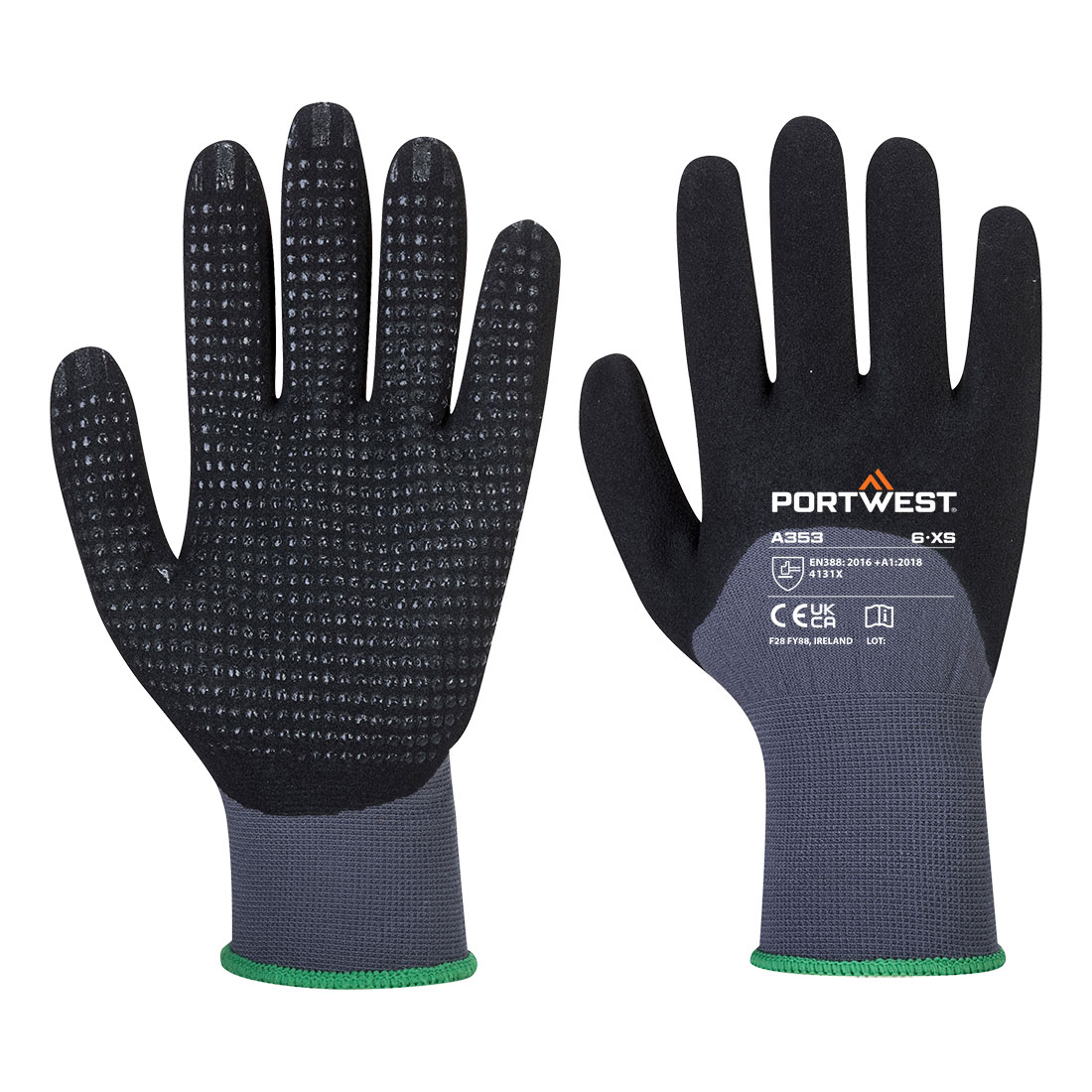 Mănuși de protecție Portwest DermiFlex Ultra Plus, cu impregnare 3/4 (A353)