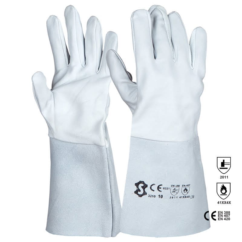 Mănuși sudori Sudor Argon, piele de bovină, 35 cm – 10