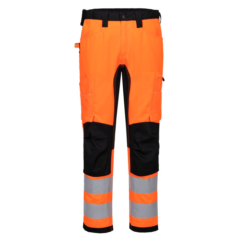 Pantaloni de lucru cu vizibilitate ridicată Portwest WX2 Eco Stretch Trade, clasa 2 (CD848)