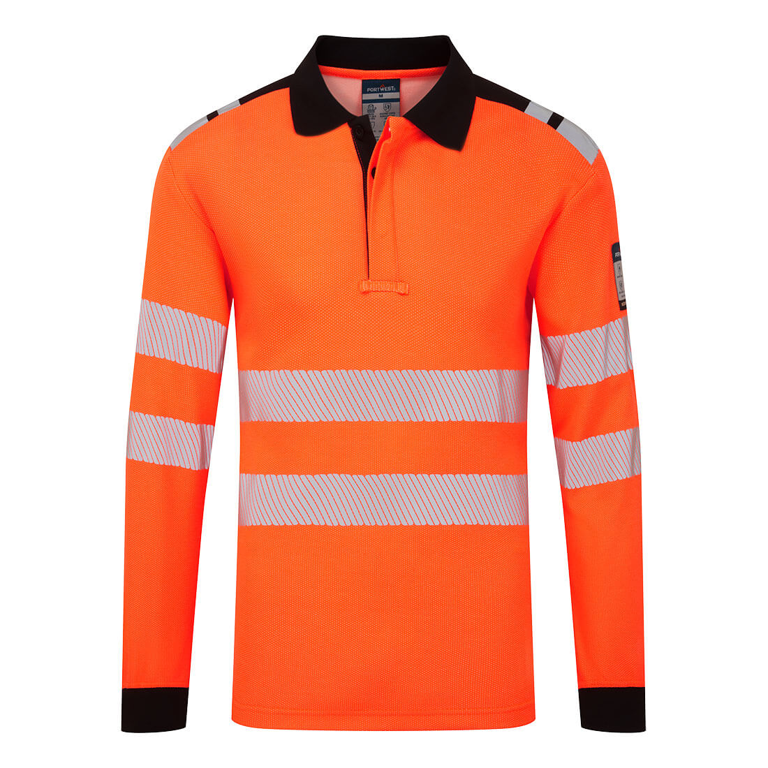 Tricou polo ignifug Portwest PW3 Modaflame HVO, mânecă lungă (FR734)