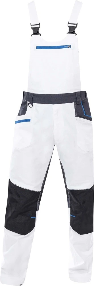 Pantaloni cu pieptar ARDON®4Xstretch®, alb