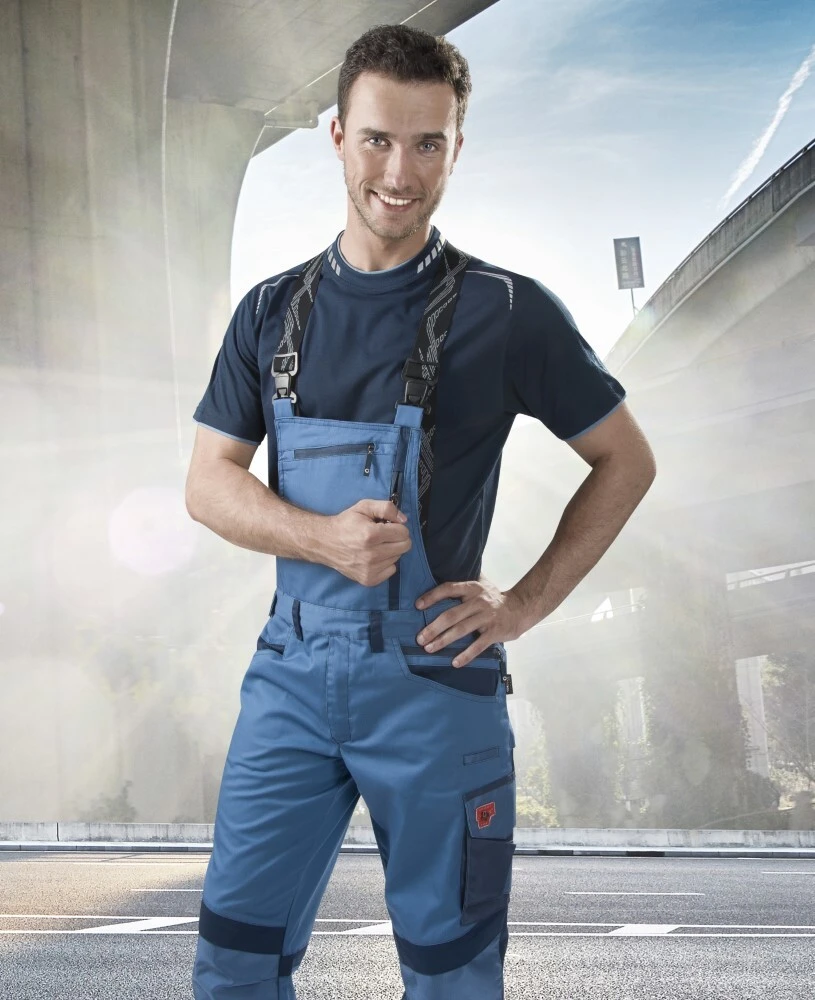 Pantaloni cu pieptar ARDON®R8ED+ scurtati albastru