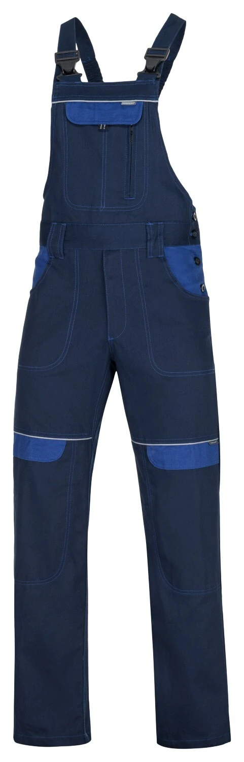 Pantaloni cu pieptar ARDON®COOL TREND lungiți bleumarin-albastru deschis