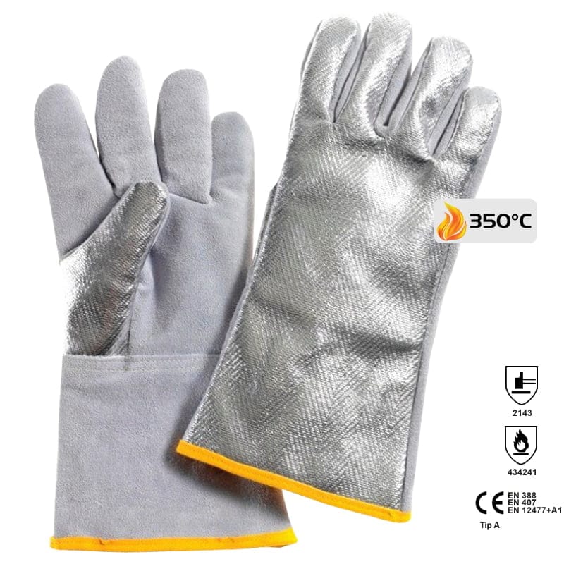 Mănuși antitermice 35SCRAL cu dos aluminizat, 35 cm