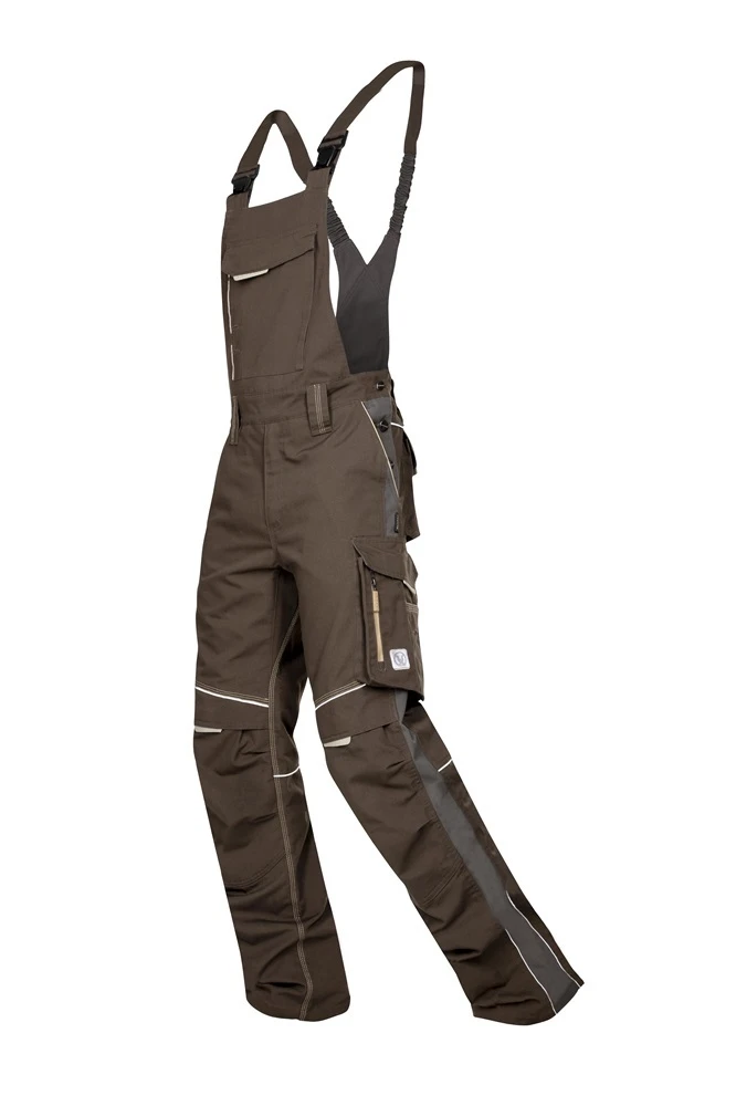 Pantaloni cu pieptar ARDON®URBAN+ scurtați maro