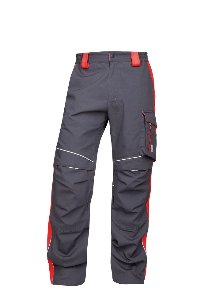 Pantaloni de lucru ARDON®NEON, scurtați, gri-roșu
