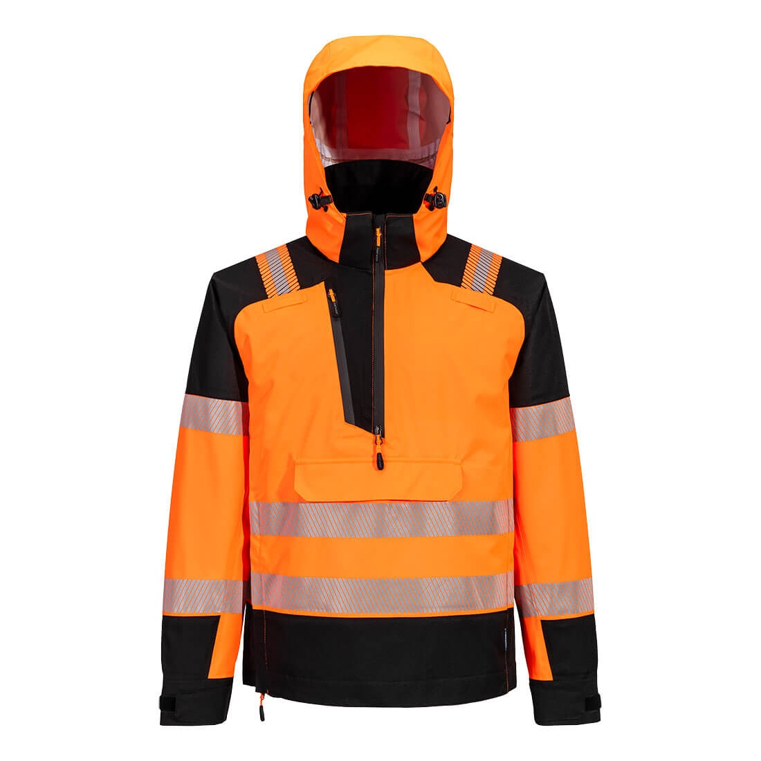 Jachetă de ploaie Portwest PW3 Hi-Vis, cu glugă (3L) (T161)