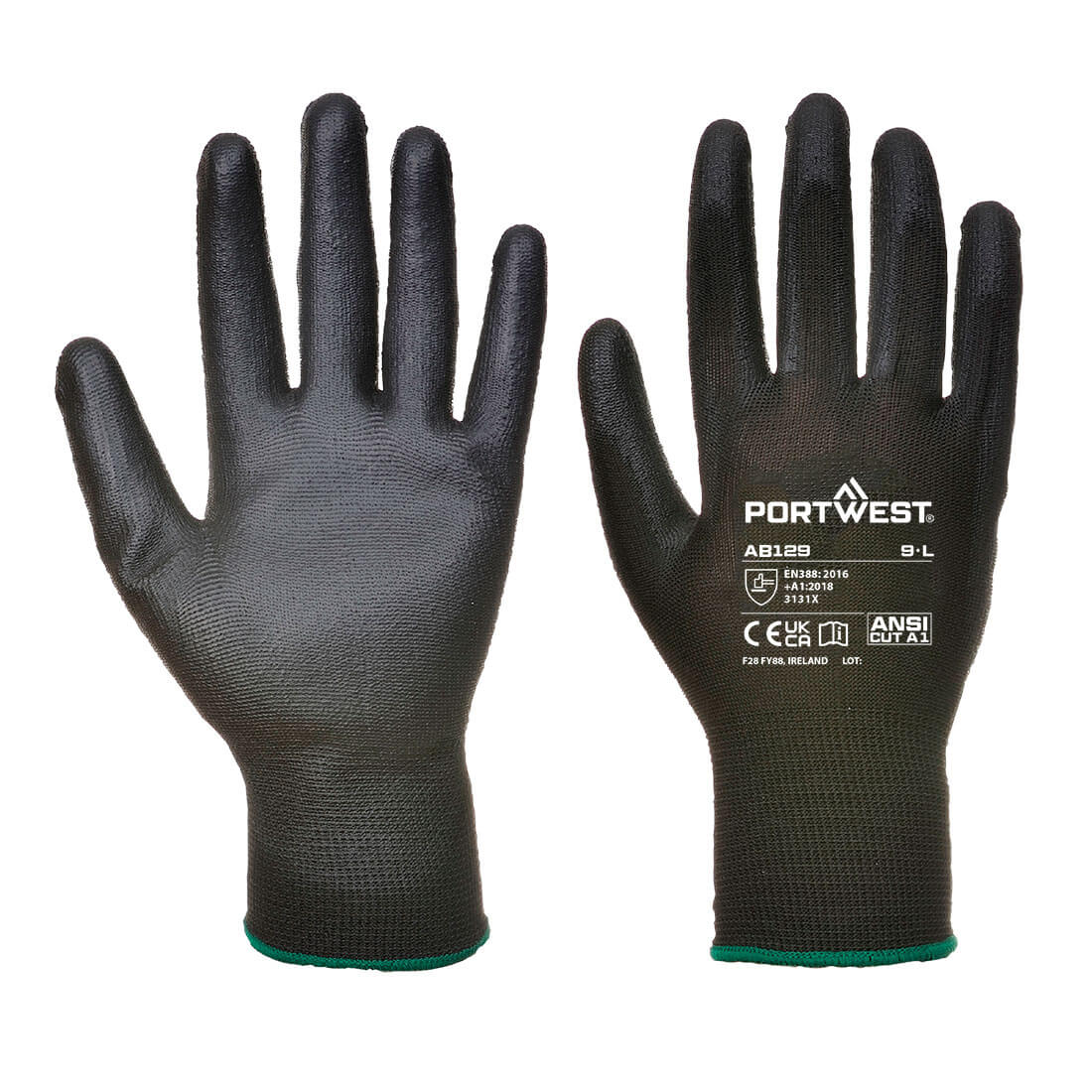Mănuși de protecție Portwest PU Palm, cutie de 288 de perechi (AB129)