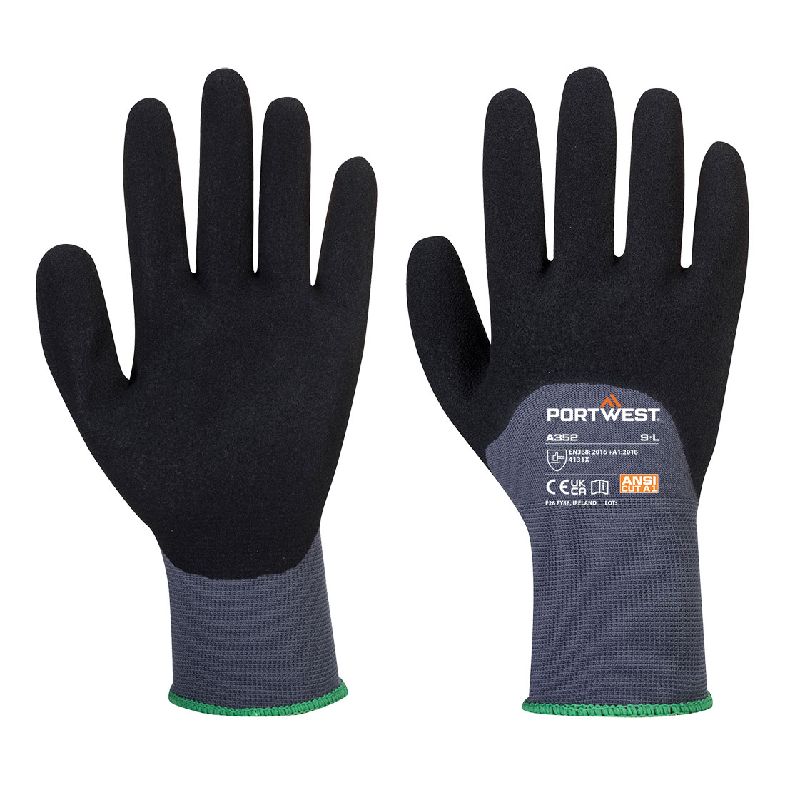 Mănuși Portwest DermiFlex Ultra, imersie 3/4 din nitril (A352)