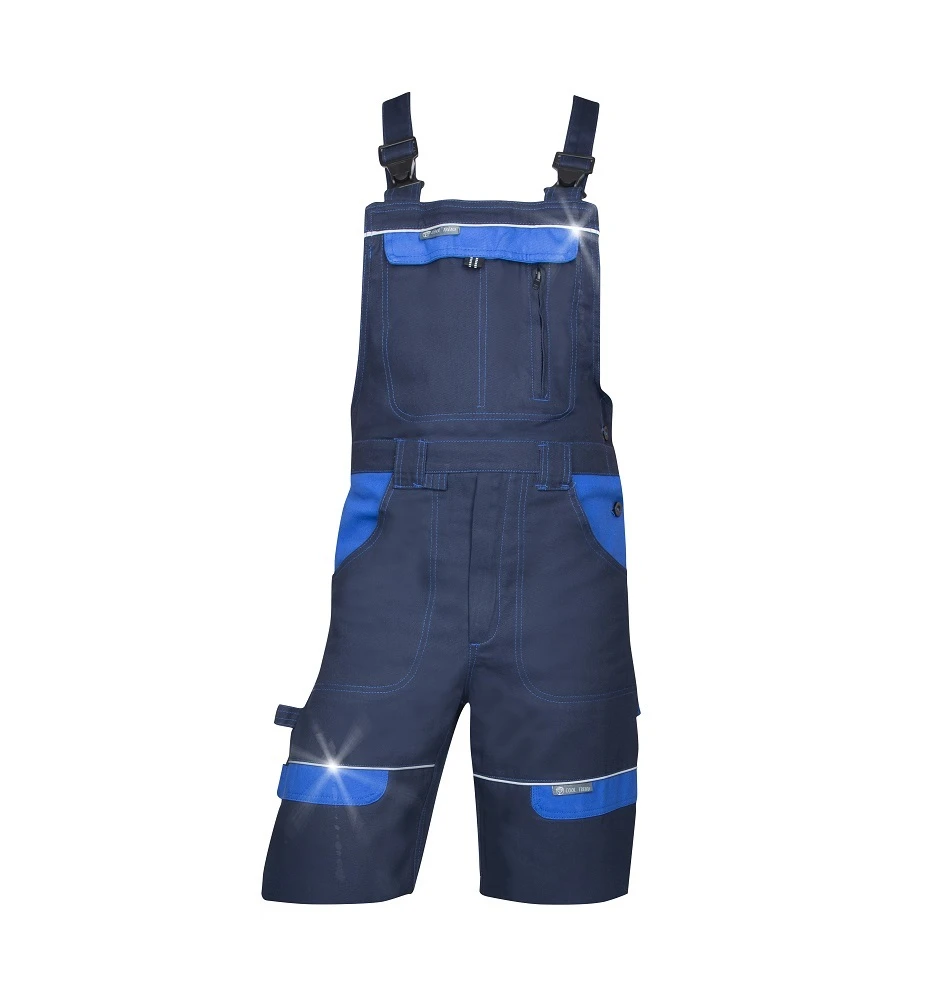 Pantaloni scurți cu pieptar ARDON®COOL TREND bleumarin-albastru deschis