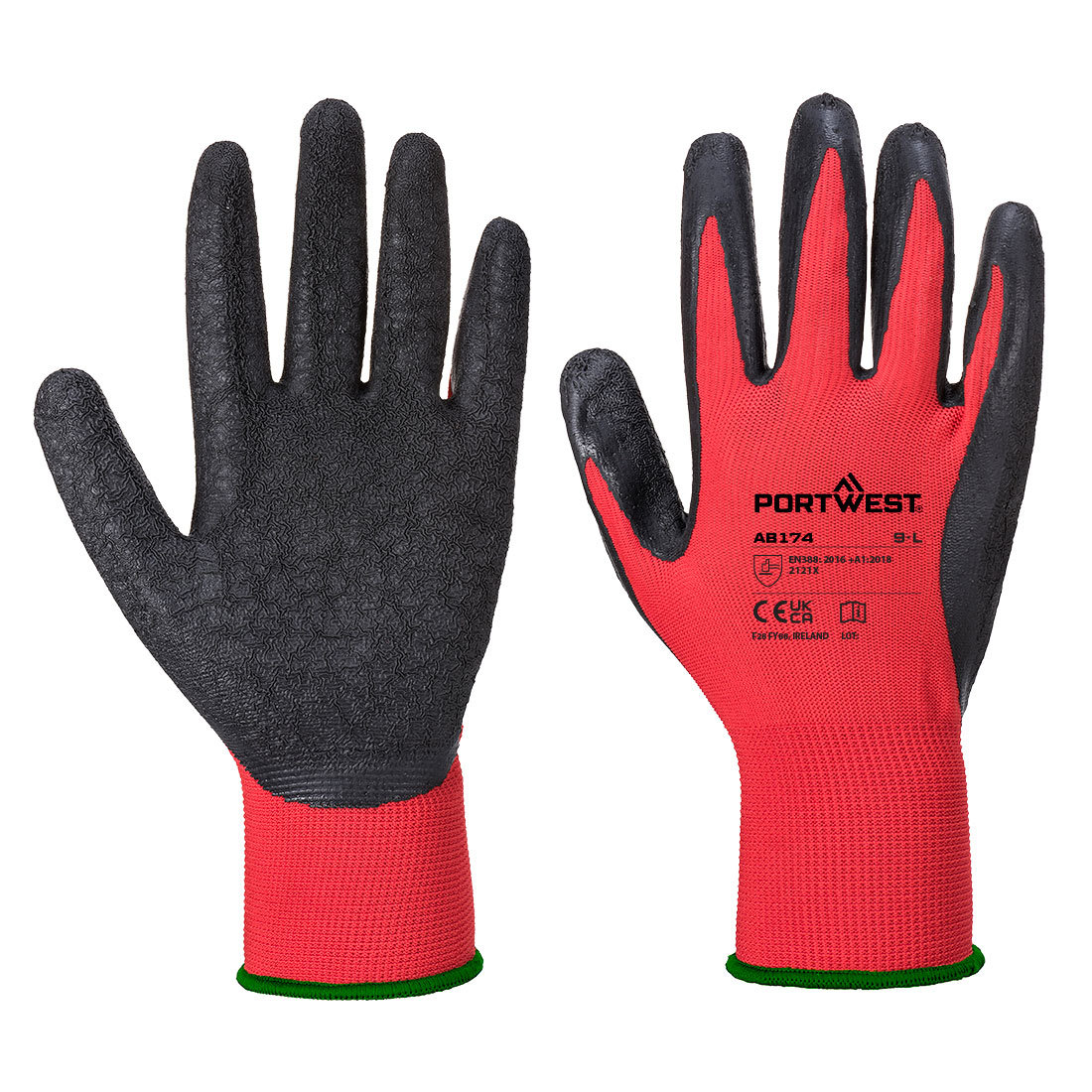 Mănuși Portwest Grip 13, latex încrețit, pachet 12 perechi (AB174)