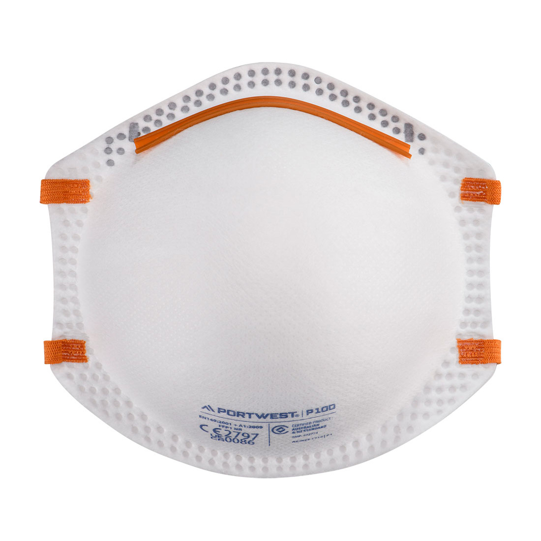 Mască de protecție respiratorie FFP1 Portwest Dust Mist, tip cupă (P100, pachet 20 bucăți)