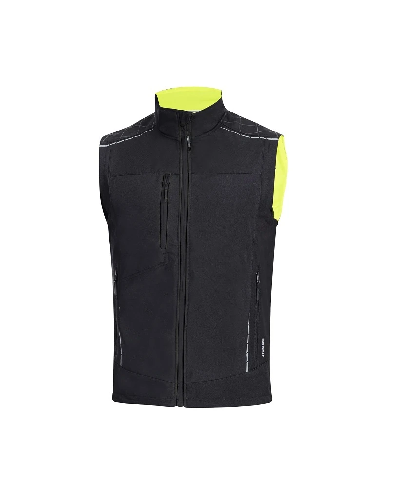 Vestă softshell de iarnă ARDON®VISION, negru-galben