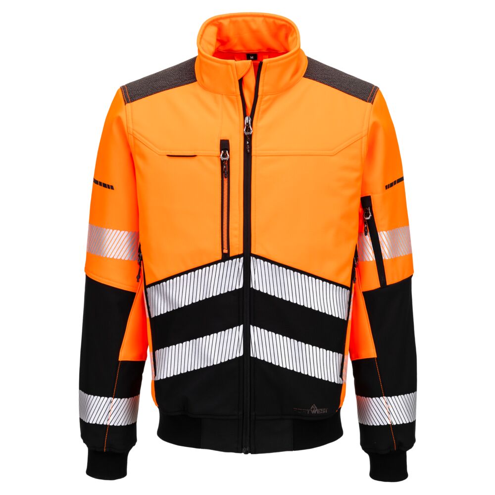 Jachetă bomber softshell reflectorizantă Portwest EV4 Hi-Vis 3L, clasa 2 (EV468)
