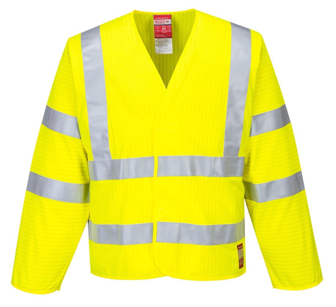 Vestă cu mânecă lungă Portwest Bizflame HiVis, ignifugă, clasa 3 (FR85)