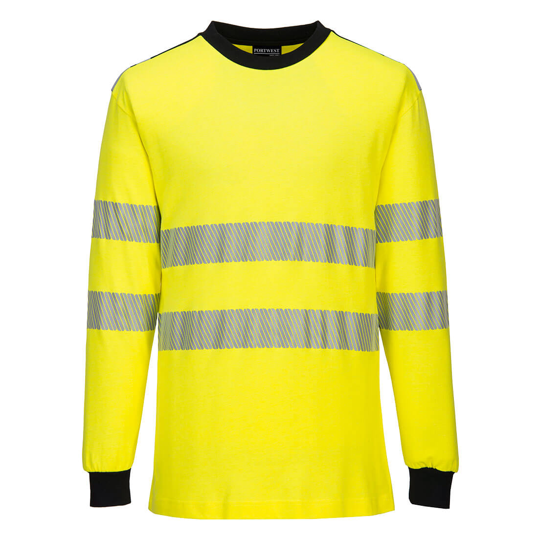 Tricou ignifug Portwest PW3 Modaflame Knit Hi-Vis, mânecă lungă (FR701)