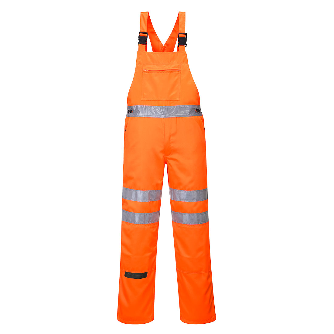 Pantaloni cu pieptar de serviciu Hi-Vis Portwest din poli-bumbac, Clasa 2 (RT43)