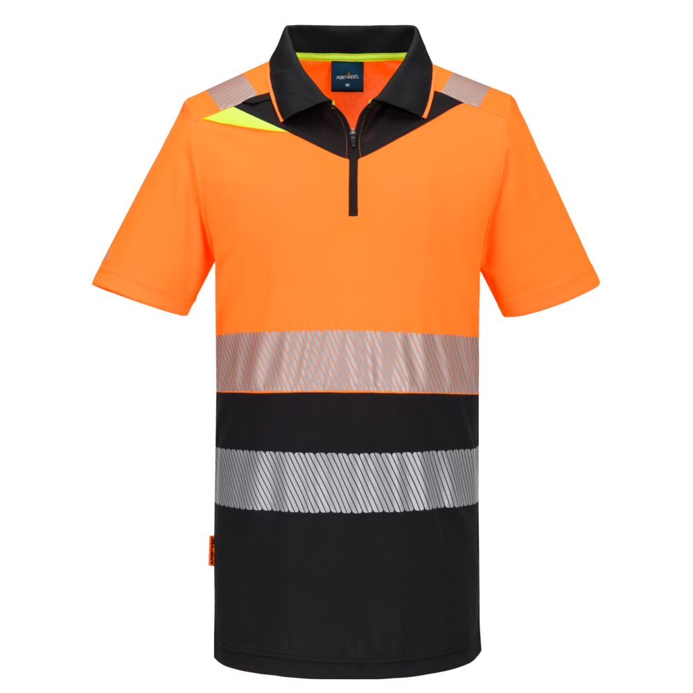 Tricou polo Portwest DX4 Hi-Vis Clasă 1, mânecă scurtă (DX435)