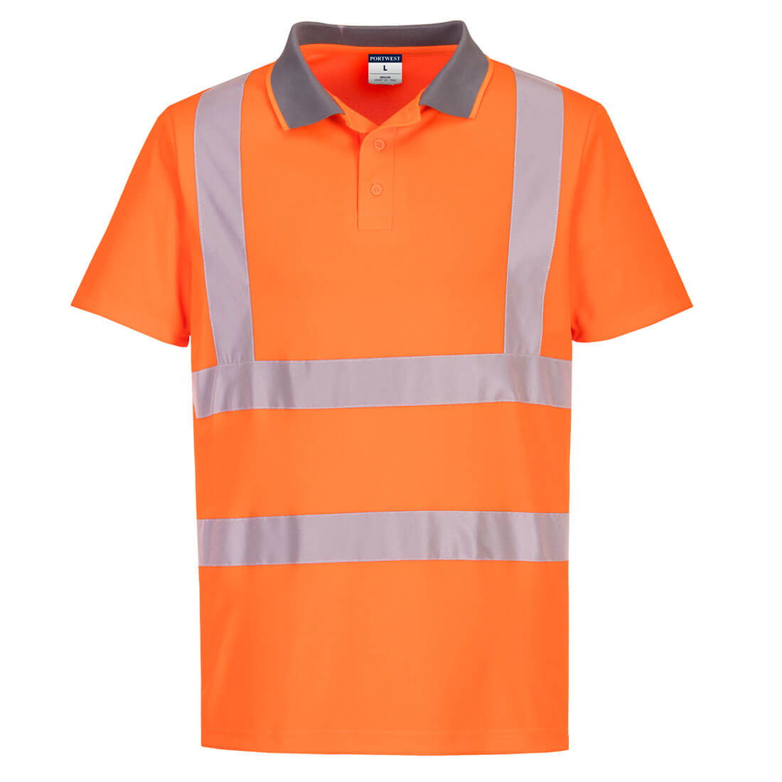 Tricou polo reflectorizant Portwest Eco Hi-Vis, Clasa 2 (pachet de 6, EC10)