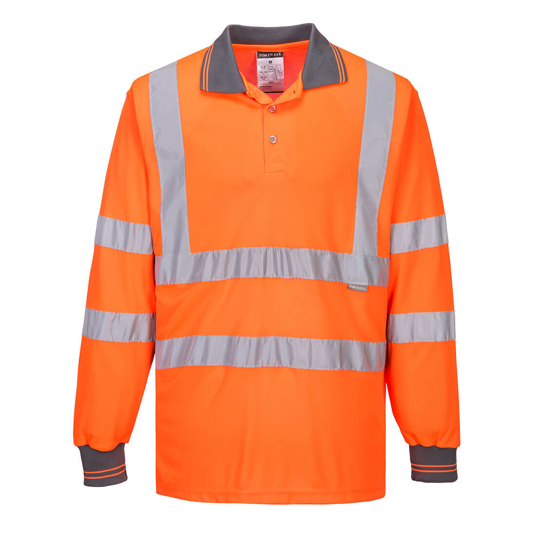 Tricou polo reflectorizant Portwest, mânecă lungă (S277)