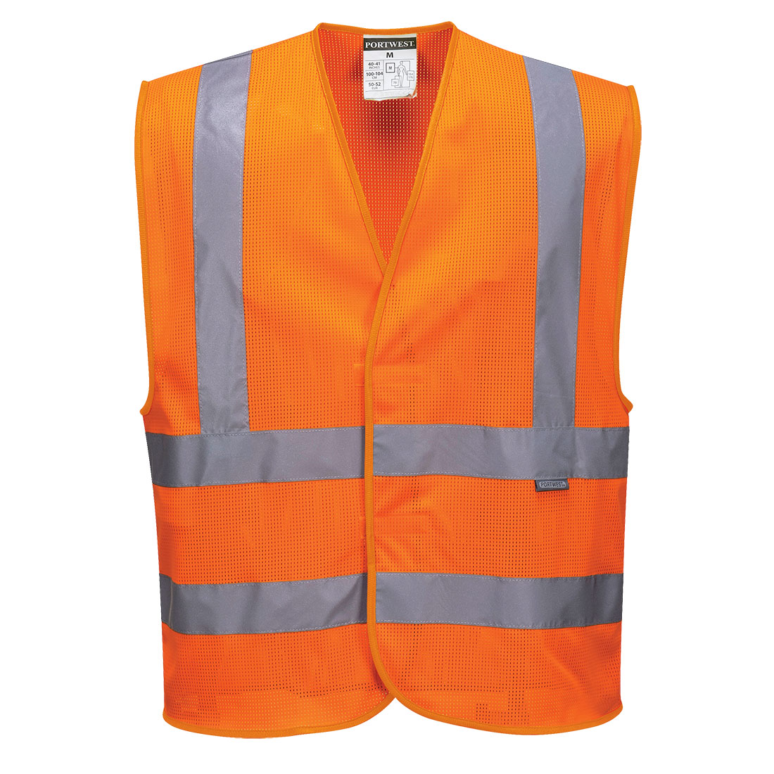 Vestă Hi-Vis cu bretele Portwest, plasă MeshAir, EN ISO 20471 Clasa 2 (C370)