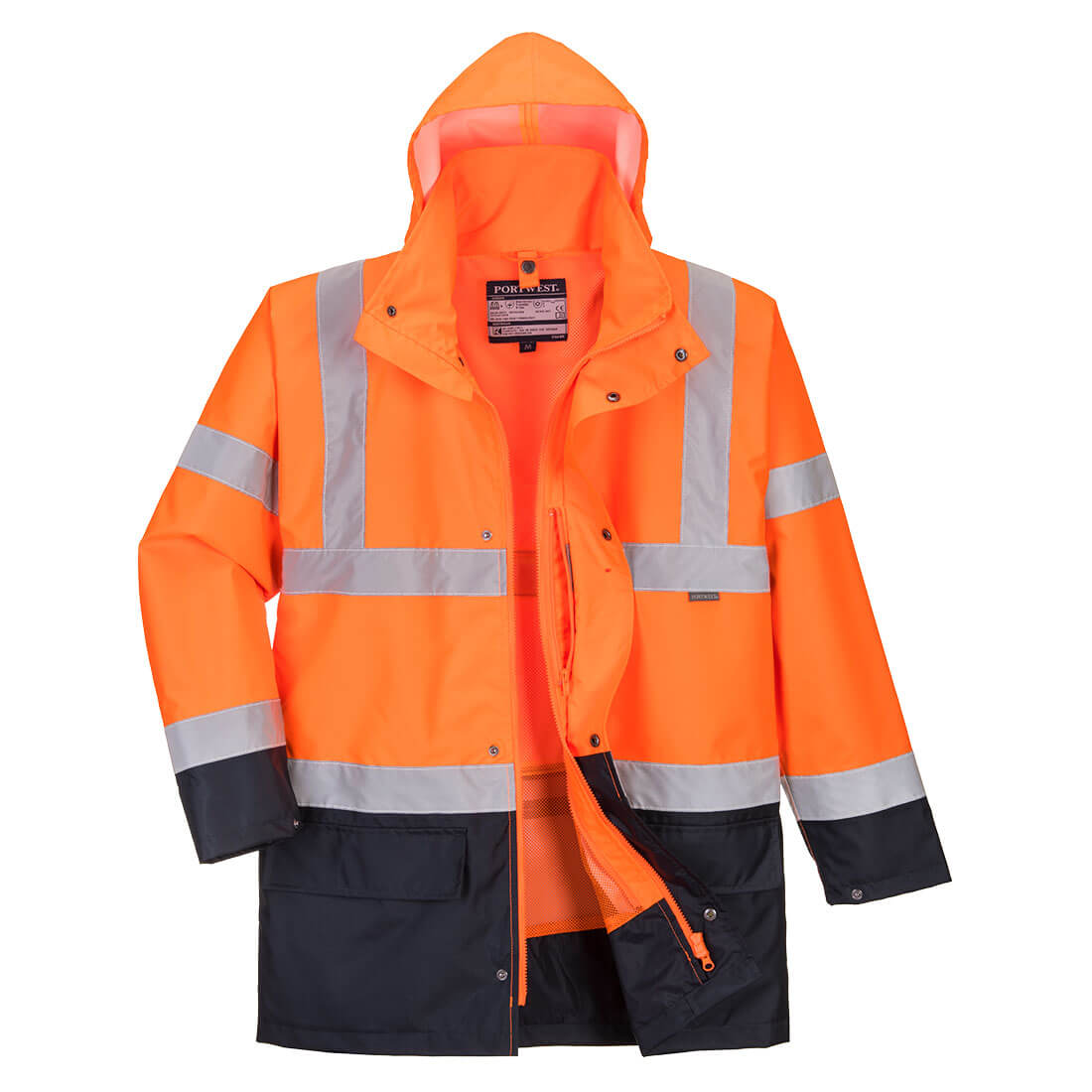Jachetă Hi-Vis reflectorizantă Portwest 5 în 1, Contrast Essential (S766)