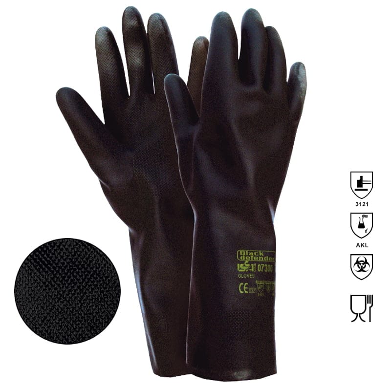 Manusi antichimice Black Defender, neopren, 32 cm