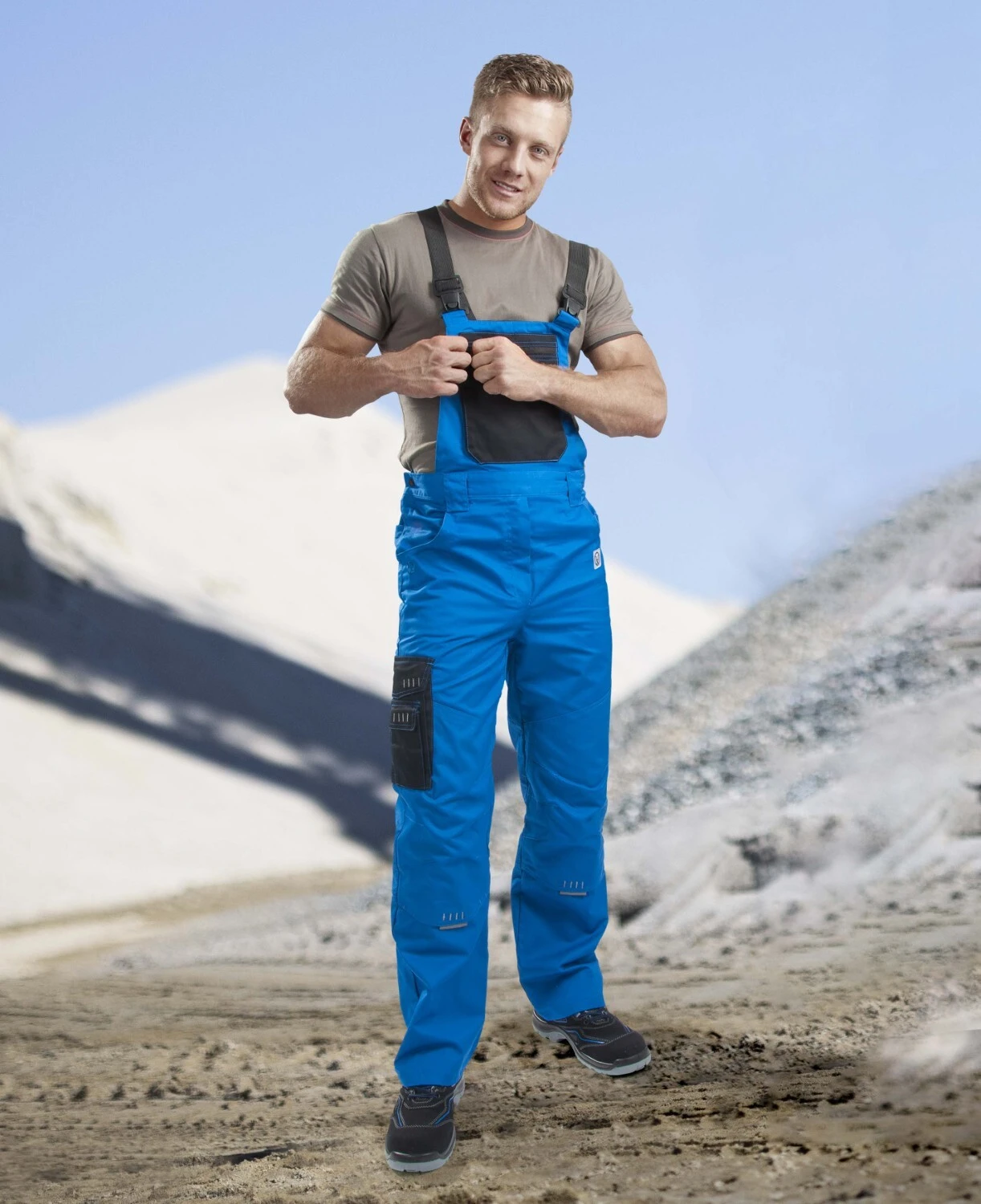 Pantaloni cu pieptar ARDON®4TECH lungiti albastru